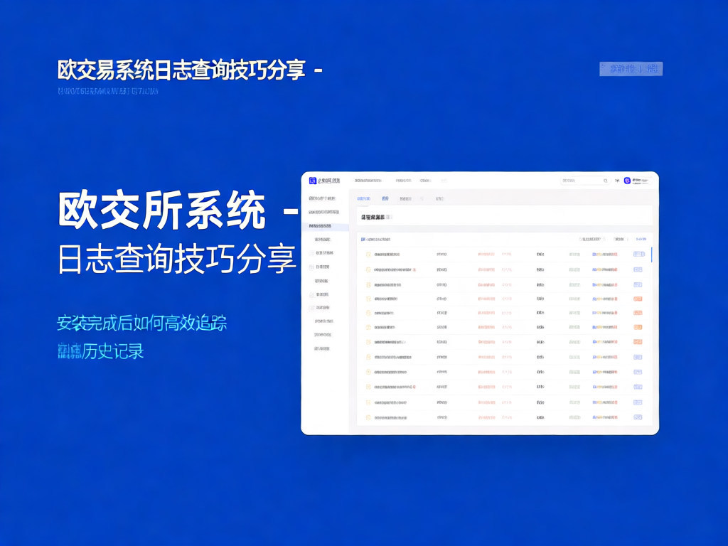 欧交易所系统日志管理界面
